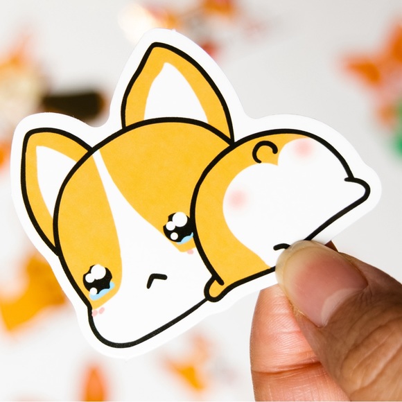 16 pcs Pet Dog Corgi Vinyl stickers decals - Picture 3 of 3